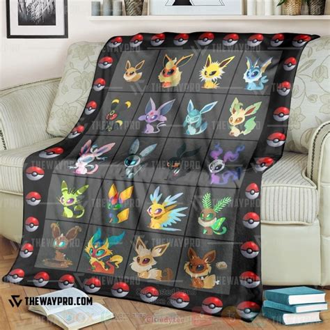 Hot Pokemon Eevee Evolution Form Fleece Blanket Express Your Unique Style With Boxboxshirt