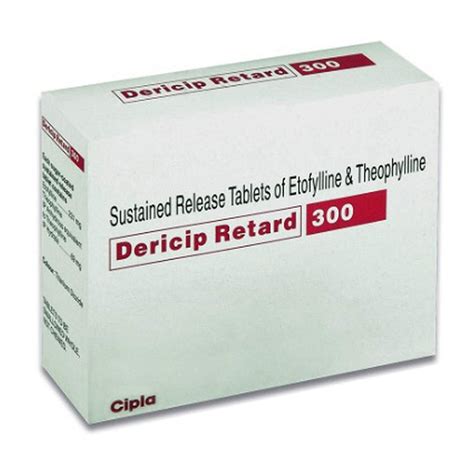 Dericip Retard 300 Etofylline 231mg Theophylline 69mg 1 X 10