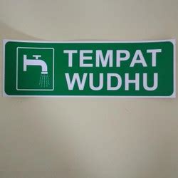 Jual Stiker Vinyl Penunjuk Tempat Wudhu Uk X Cm Sign Rambu K