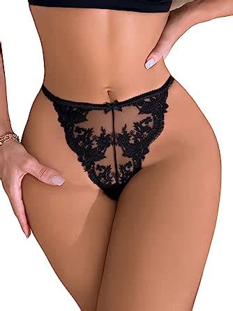 SweatyRocks Women S Underwear Invisible Seamless Bikini Lace Underwear