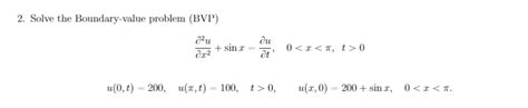 Solved 2 Solve The Boundary Value Problem BVP Chegg