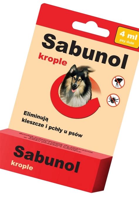 SABUNOL KROPLE PCHŁY KLESZCZE PSA 20 40 kg 4ml 13656782363 Allegro pl