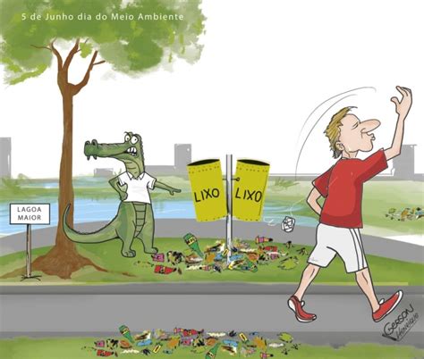 Charge Do Meio Ambiente - Charge Sobre O Meio Ambiente Com Interpretação - FDPLEARN