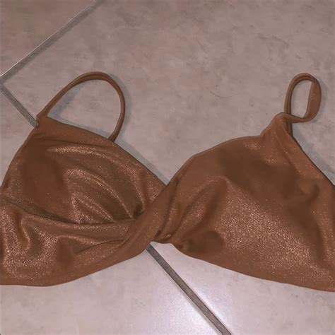 Xhilaration Swim Shiny Copper Bikini Set Poshmark