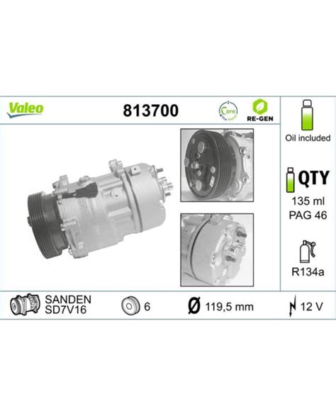 Kompressor Klimaanlage VALEO 813700 für Seat VW Ford Audi Skoda