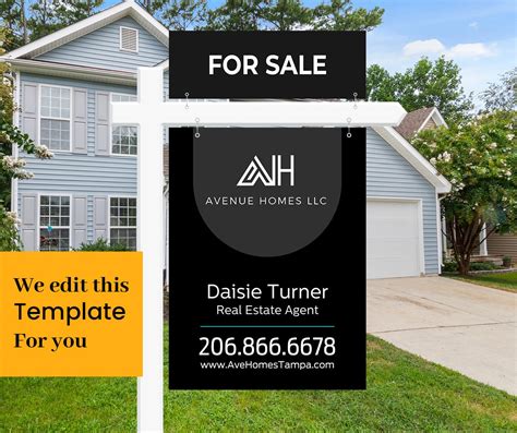 Luxury Real Estate Yard Sign Design For Sale Yard Sign Open House