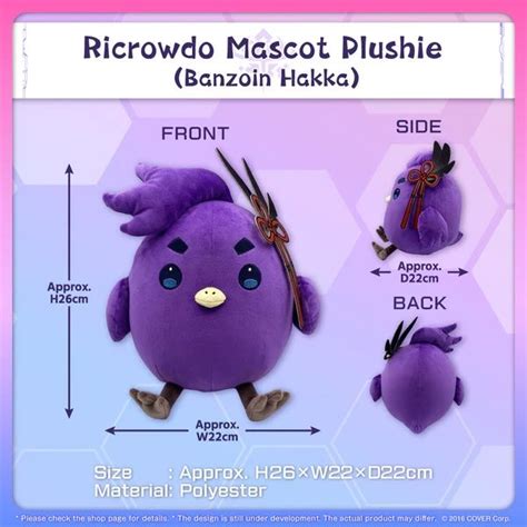 Banzoin Hakka HOLOSTARS English TEMPUS Ricrowdo Mascot Plushie Kyou