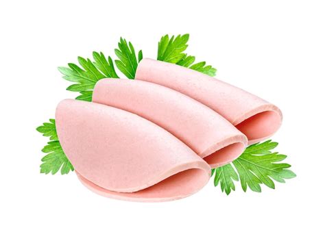 Premium Photo Boiled Sausage Slices On White Background