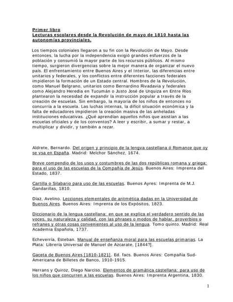 PDF Primer libro Lecturas escolares desde la Revolución de PDF