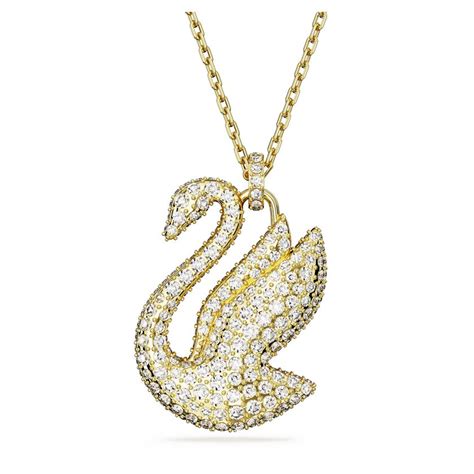 Buy Swarovski Swarovski Iconic Swan Pendant Swan Large Red Gold