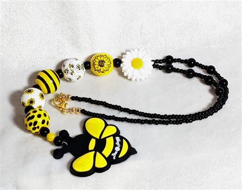 Bee Car Charm Rear View Mirror Hanger Save The Bees Daisy Etsy In