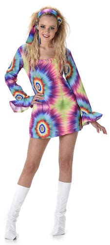 Rainbow Tie Dye Adults Fancy Dress Hippy 1970s 1960s Hippie Groovy Funky Costume Ebay