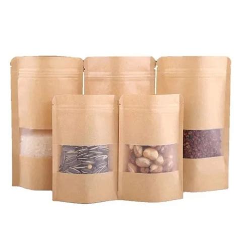 Plain Matte Kraft Paper Pouch Zipper Slider At Best Price In