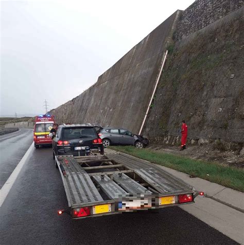 UPDATE ACCIDENTE pe Autostrada Transilvania o mașină ieșită în afara