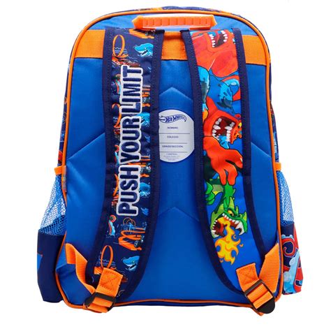 MOCHILA ESCOLAR HOT WHEELS MONSTER AZUL