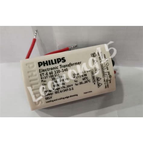 Philips Et E 60 60w 220 240v Halogen Led Dimmable Power Supply Driver Electronic Transformer