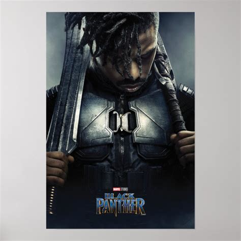 Black Panther Erik Killmonger Character Poster Zazzle