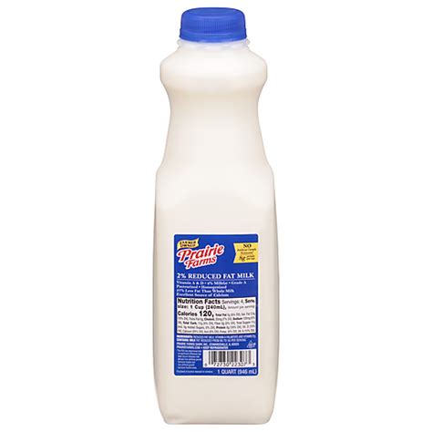 Prairie Farms 2 Milkfat 2 Reduced Fat Milk 1 Qt Dairy FairPlay Foods