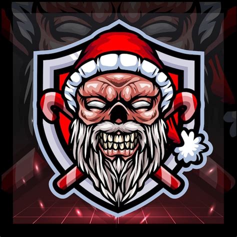 Premium Vector Zombie Santa Claus Mascot Esport Logo Design