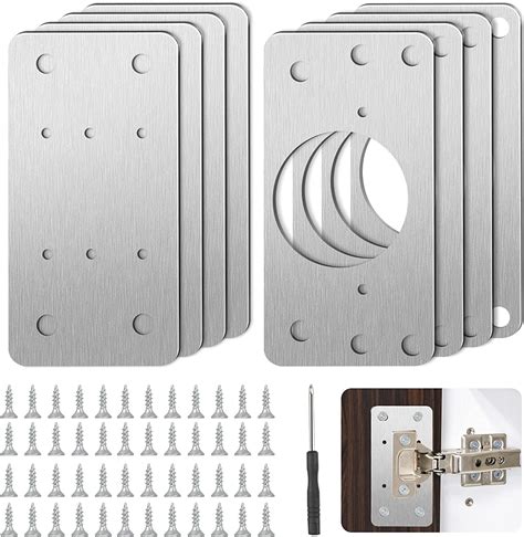 Cabinet Hinge Repair Plate Pcs Stainless Steel Hinge Repair Brackets