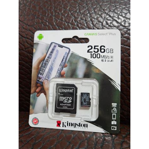 Kinston金士頓記憶卡 micSDXC Canvas Plus 256GB 100MB s microSD 手機及配件 電子周邊配件及