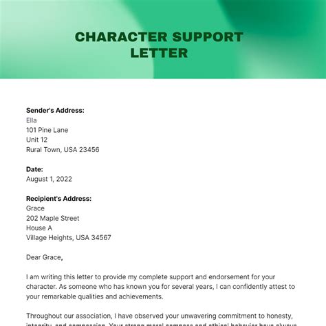 Character Reference Letter For Friend Template - Infoupdate.org