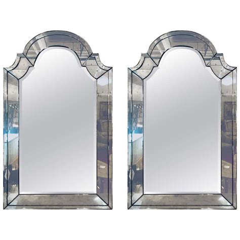 Pair Of Classic Arch Top Venetian Style Mirrors For Sale At 1stdibs