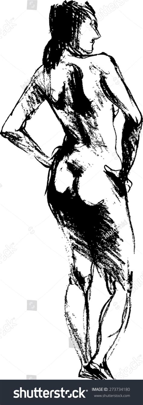 Drawing Naked Woman Stock Vector Royalty Free 273734180 Shutterstock