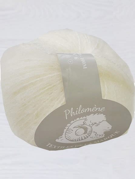 Mohair Philomène 148 Pack de 10 Pelotes de laine Blanc Couleur Blanc