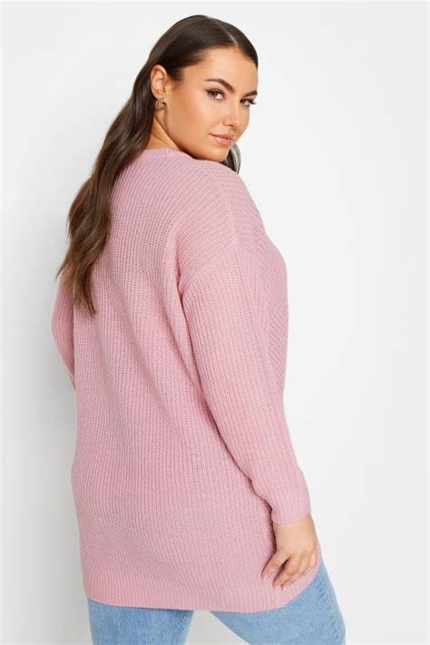 Yours Plus Size Pink Essential Jumper Yours Clothing