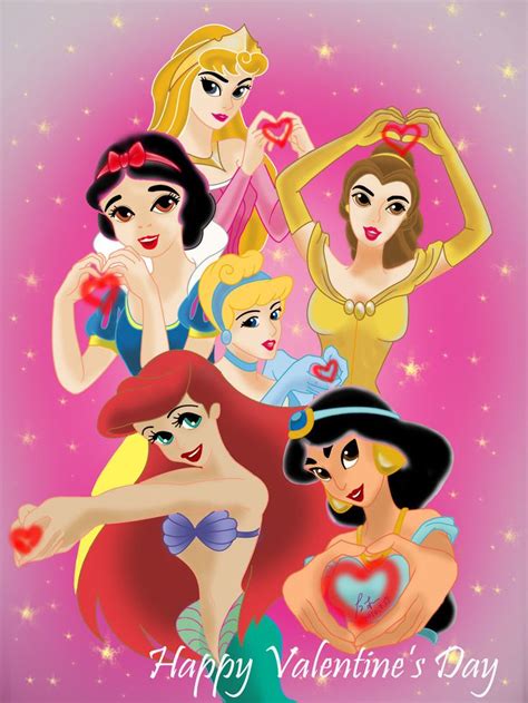 Happy Valentines Day Dirimg Disney Princesses Disney Valentines Disney Princess Disney