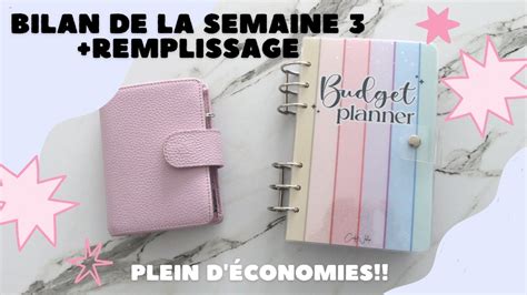 Enveloppes Budget Bilan De La Semaine Remplissage Avril