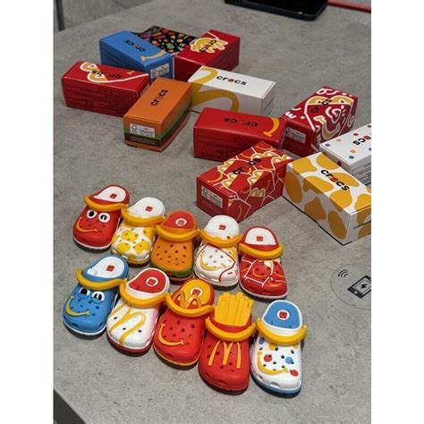 McDonalds Mini Crocs Keychain Happy Meal Toys Completed Set All 10 PCS