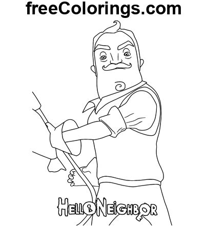 Theodore Peterson From Hello Neighbor Free Printable Coloring Pages