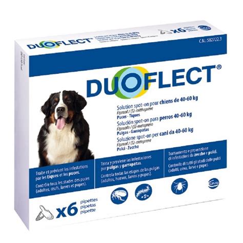 Pipettes Duoflect très grands chiens de 40 à 60 kg en 3 ou 6 pipettes