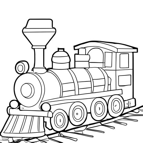 Black And White Train Coloring Page Creative Fabrica