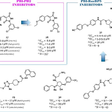 Structures And Activities Of Papb Interaction Inhibitors Identified