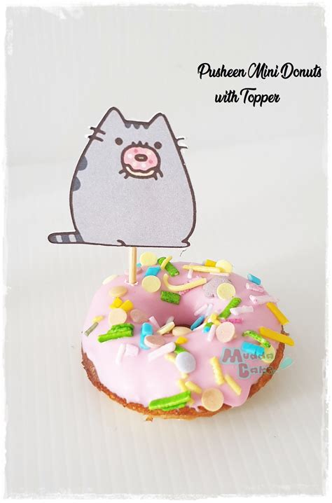 Pusheen Mini Donuts Birthday Cake Toppers Mini Donuts Cake