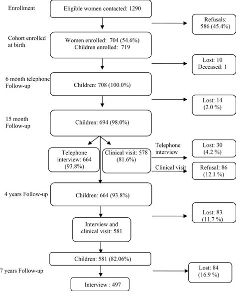 Flow Chart Of The Birth Cohort And The Subsequent Follow Up Download Scientific Diagram