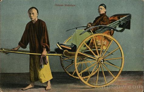 Chinese Rickshaw China Asian Postcard