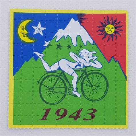 Buy Albert Hofmann Bike Day 1943 Blotter Art Psychedelic Art Lsd Acid