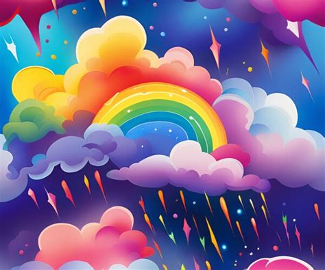 Artstation Colorful Rainbow Lightning Explosion 420  Wombo Art