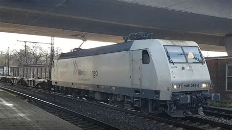 Güterzug Baureihe 145 RheinCargo rollt in Hamburg Harburg ein YouTube