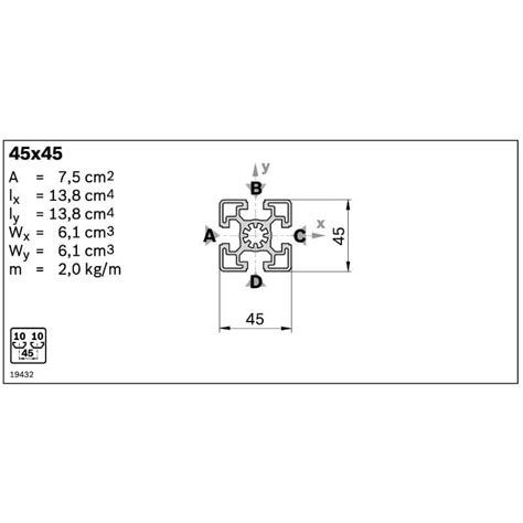 Bosch Rexroth Aluminum Structural Framing X Strut Profile Framing