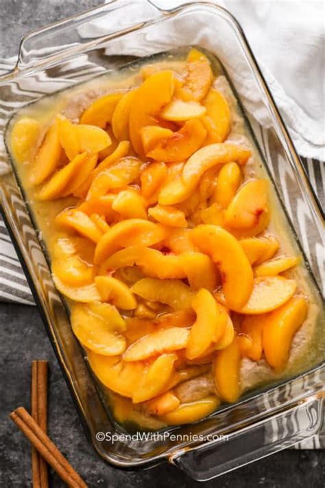 Easy Homemade Peach Cobbler Quick Prep Spend With Pennies