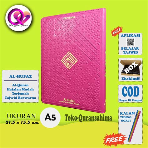 Jual Al Quran Hafalan Tajwid Warna Terjemah Quran Resleting Wanita Al