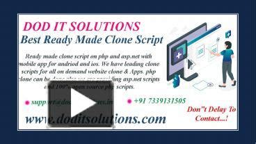 PPT DOD IT SOLUTIONS Ready Made Clone Script PowerPoint