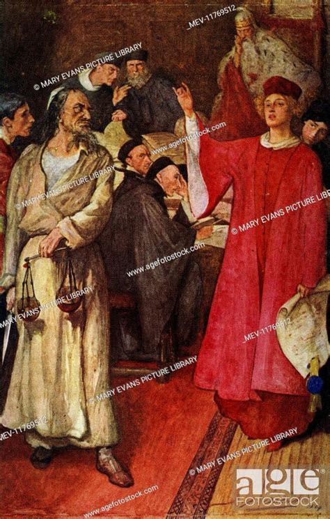 Illustration Of Scene From The Merchant Of Venice Act Iv Scene I