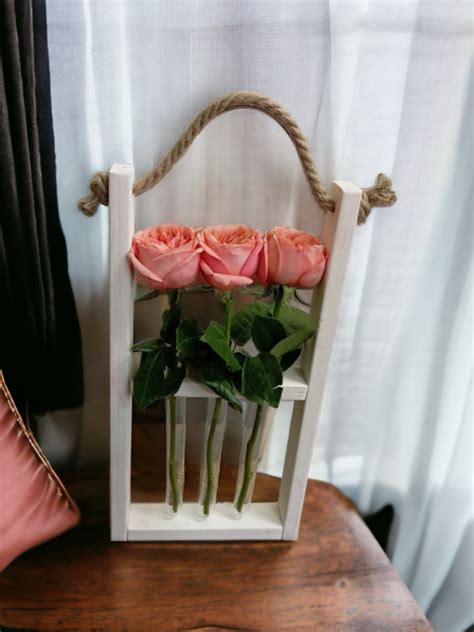 Ваза деревянная с колбами белая – купить с доставкой по выгодным ценам ...