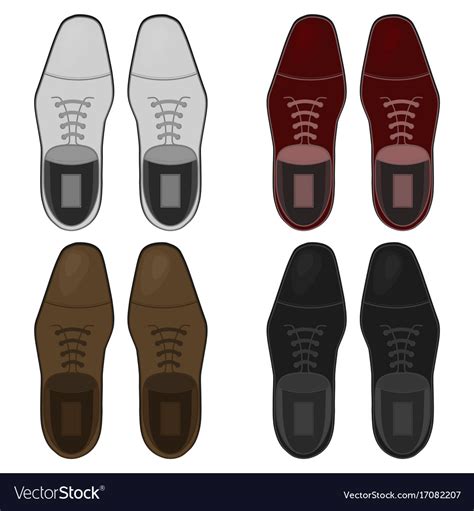 Top view shoes flat Royalty Free Vector Image - VectorStock